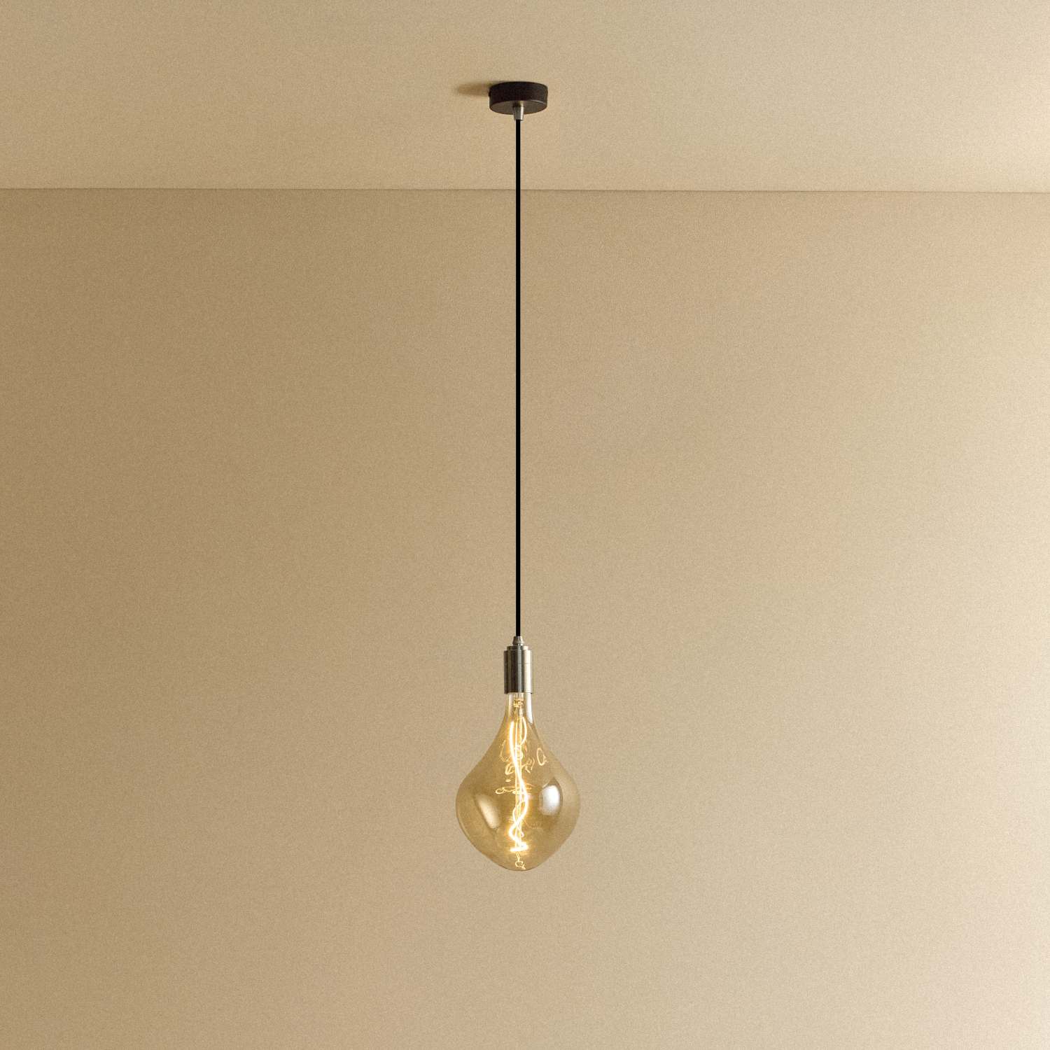 Tala Voronoi II Pendant Light in Stainless Steel shown illuminated
