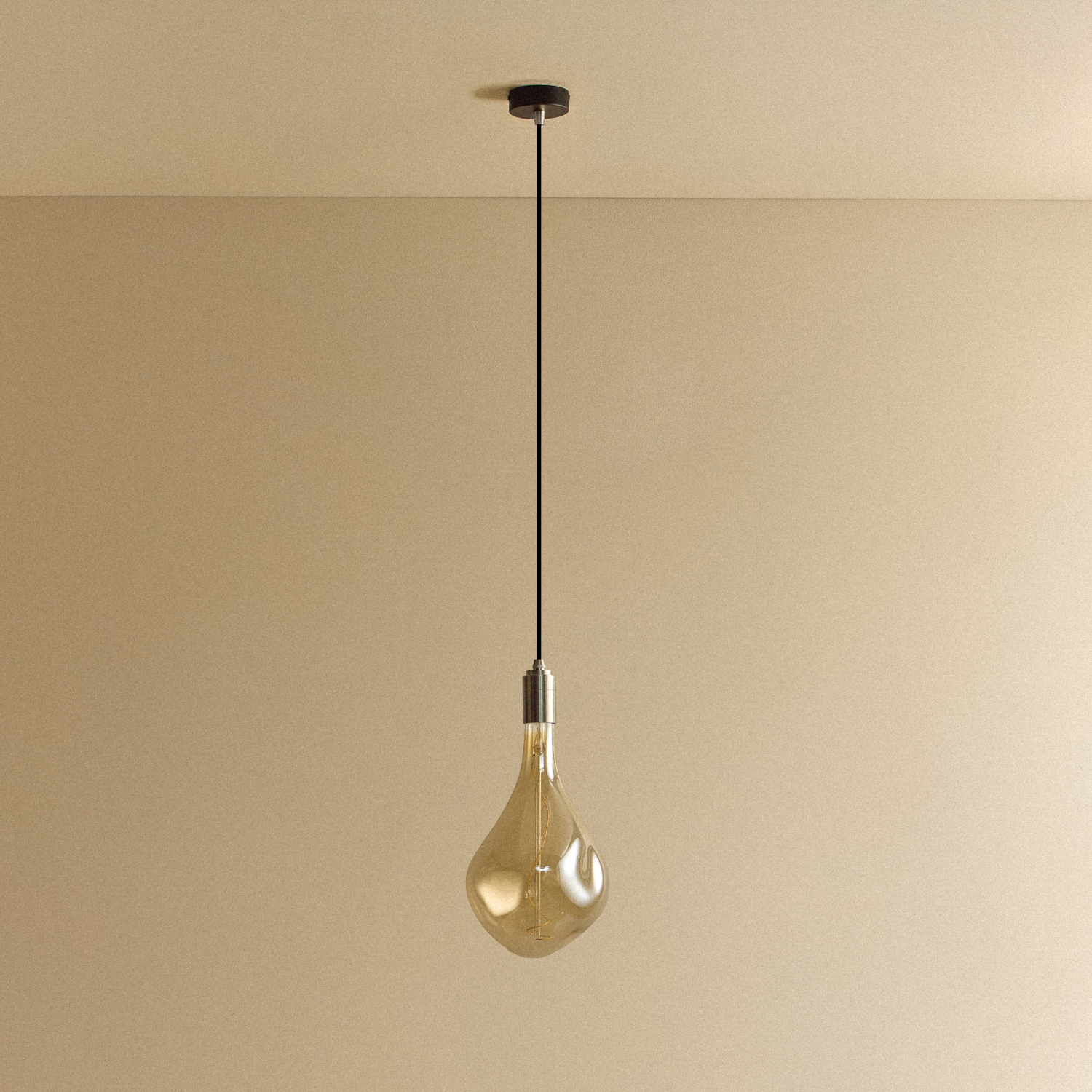 Tala Voronoi III Pendant Light in Stainless Steel shown unlit