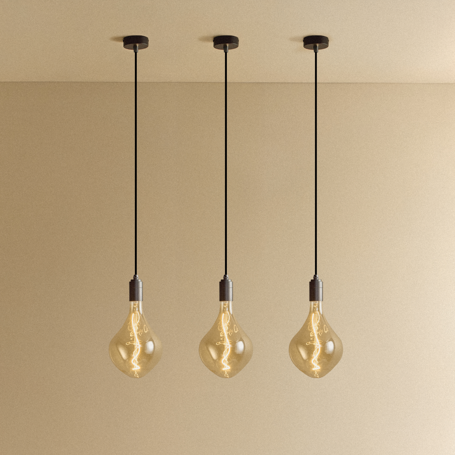 Tala Voronoi II Pendant Light in Graphite - Set of 3