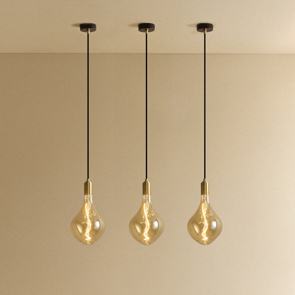 Tala Voronoi II Pendant Light in Brass - Set of 3