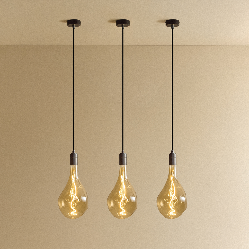 Tala Voronoi III Pendant Light in Graphite - Set of 3