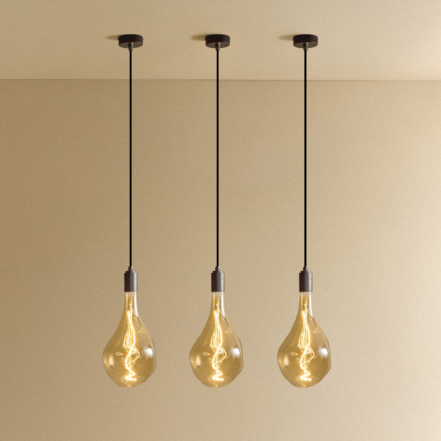Tala Voronoi III Pendant Light in Graphite - Set of 3