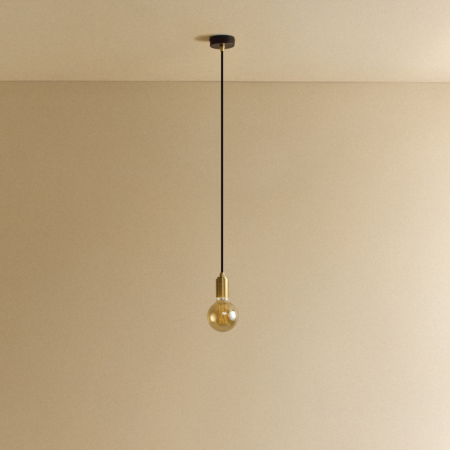 Tala Elva Pendant Light Tinted in Brass shown unlit