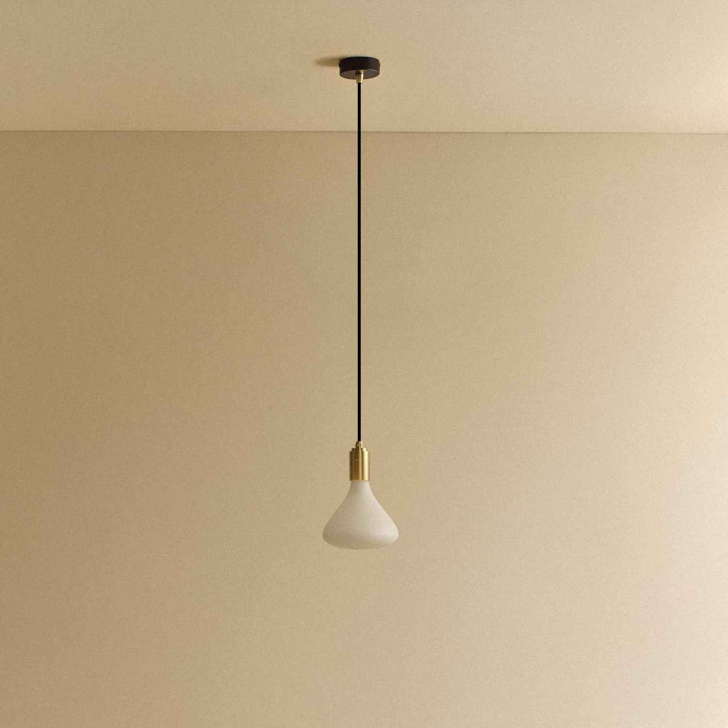 Tala Noma Pendant Light in Brass shown unlit