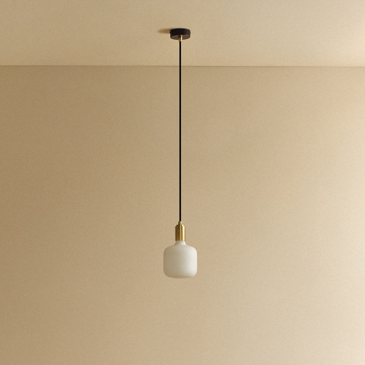 Tala Oblo Pendant Light in Brass shown unlit