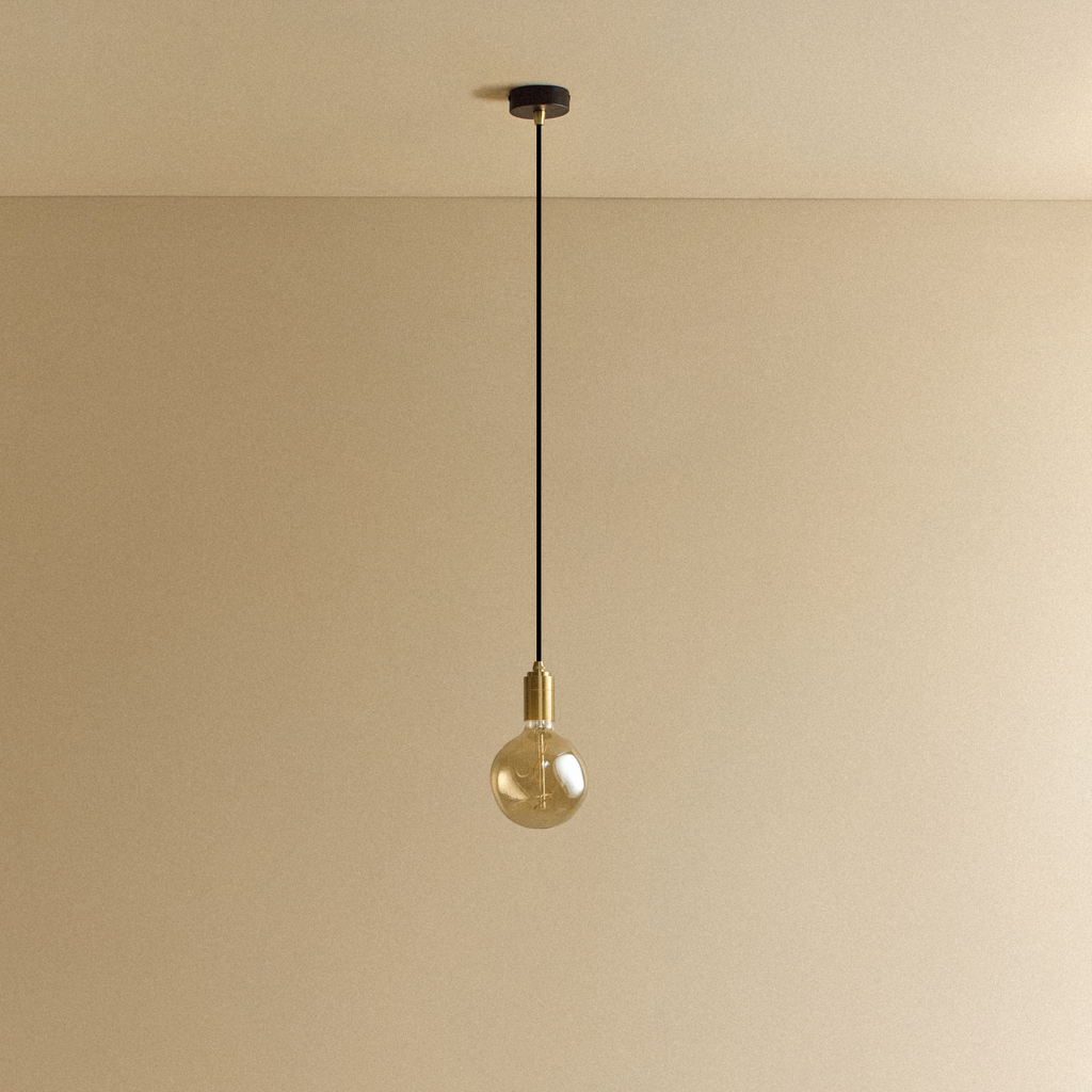 Tala Voronoi I Pendant Light in Brass shown unlit