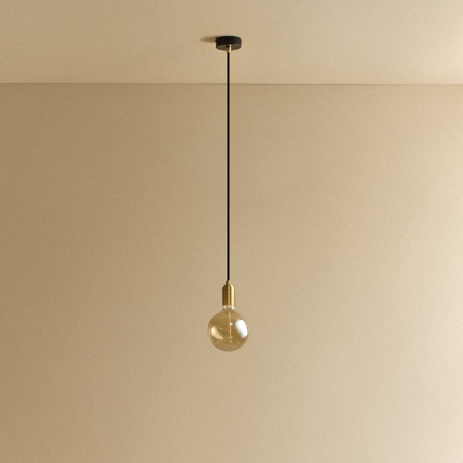Tala Voronoi I Pendant Light in Brass shown unlit