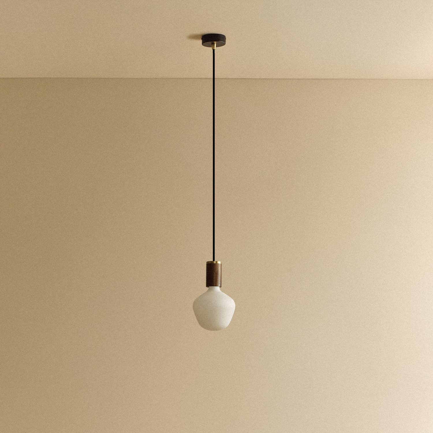 Tala Enno Pendant Light in Walnut shown unlit (view 2)