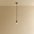 Squirrel Cage Pendant Light in Walnut