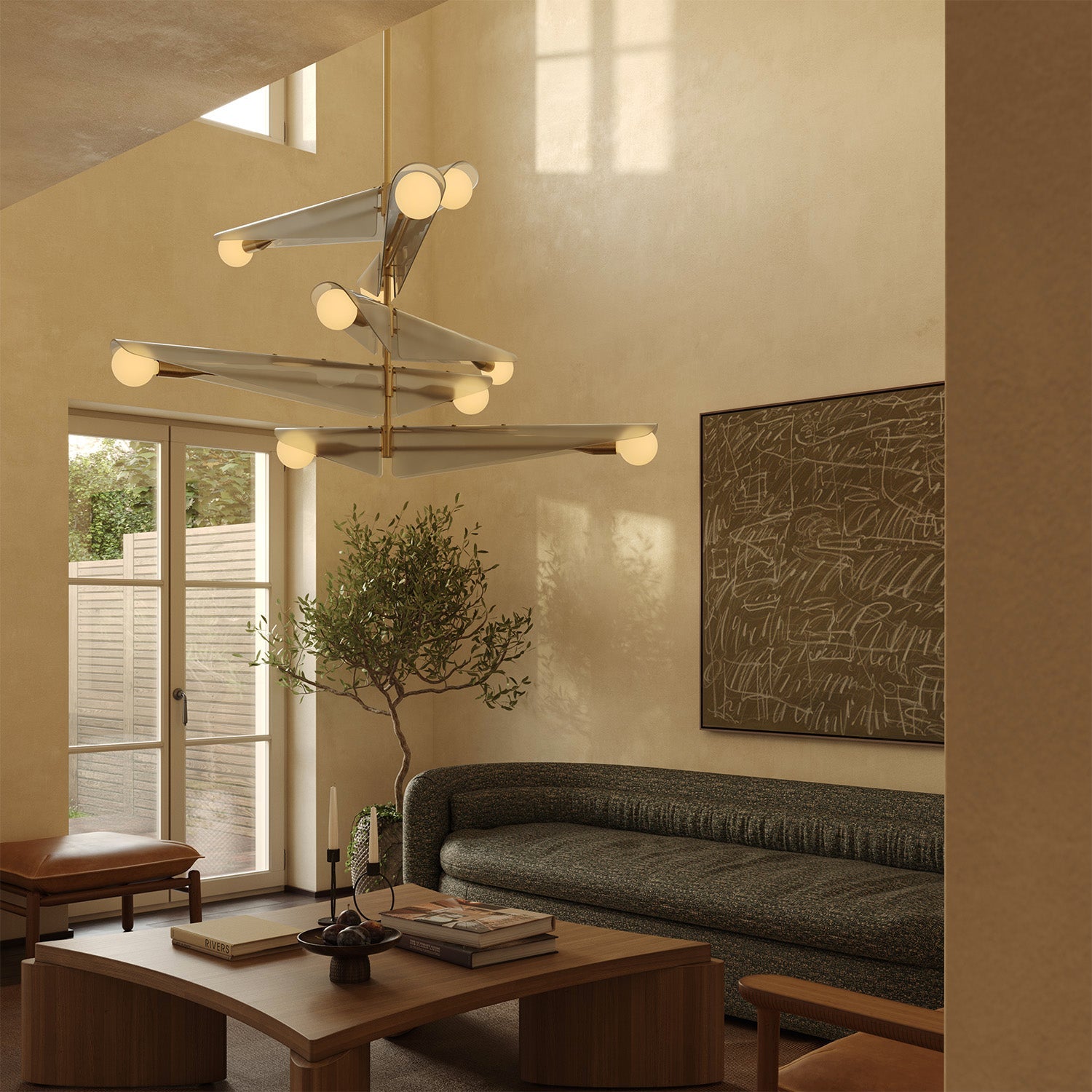 Tala Sycamore Chandelier 5 Tiers in Dawn Grey