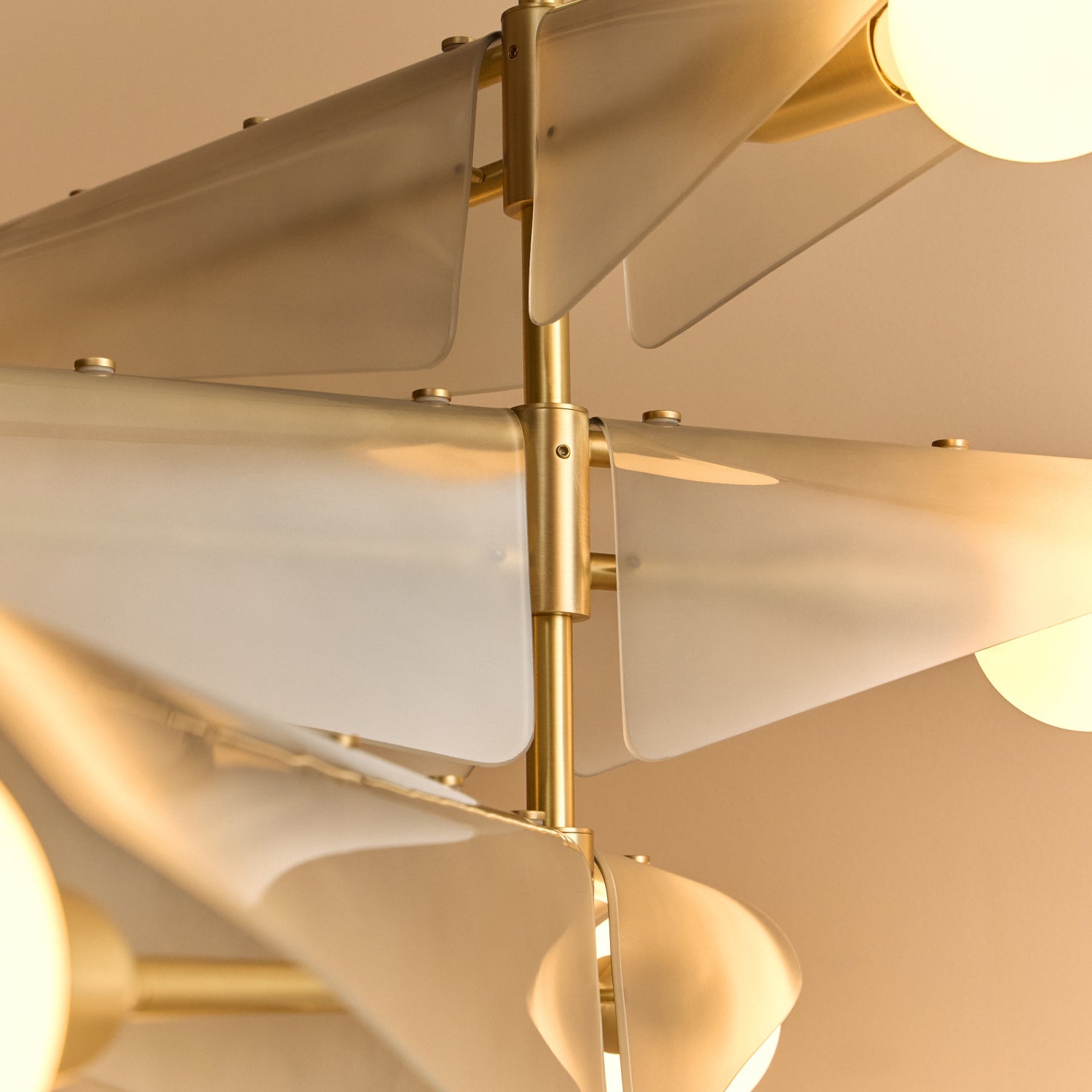 Tala Sycamore Chandelier 3 Tiers in Dawn Grey close-up detail of the finish (view 3)
