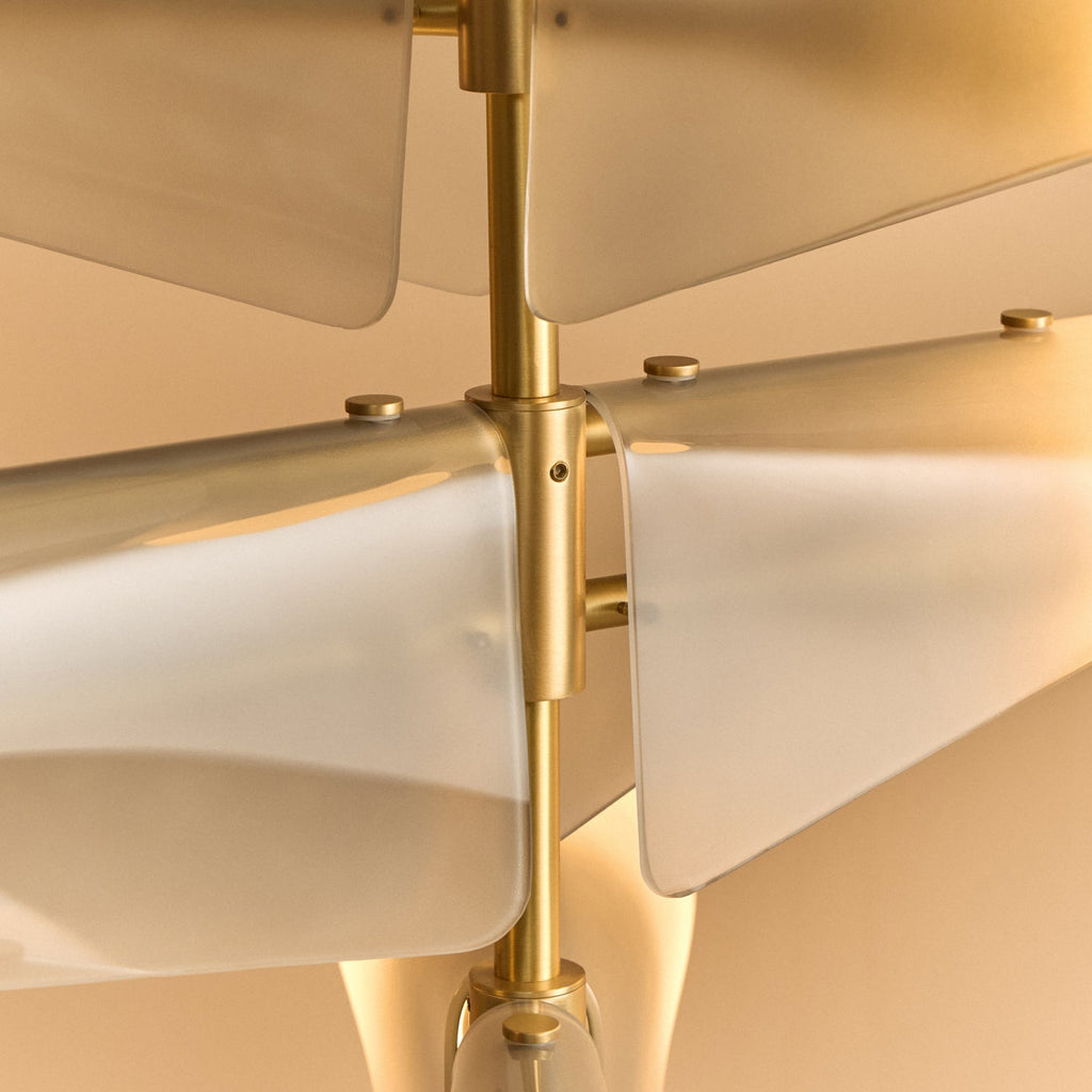 Tala Sycamore Chandelier 5 Tiers in Dawn Grey close-up detail of the finish