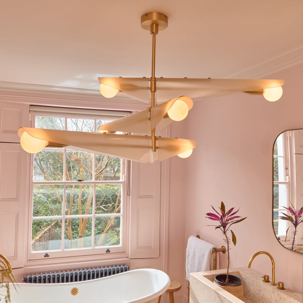 Tala Sycamore Chandelier 3 Tiers in Dusk Pink (view 2)