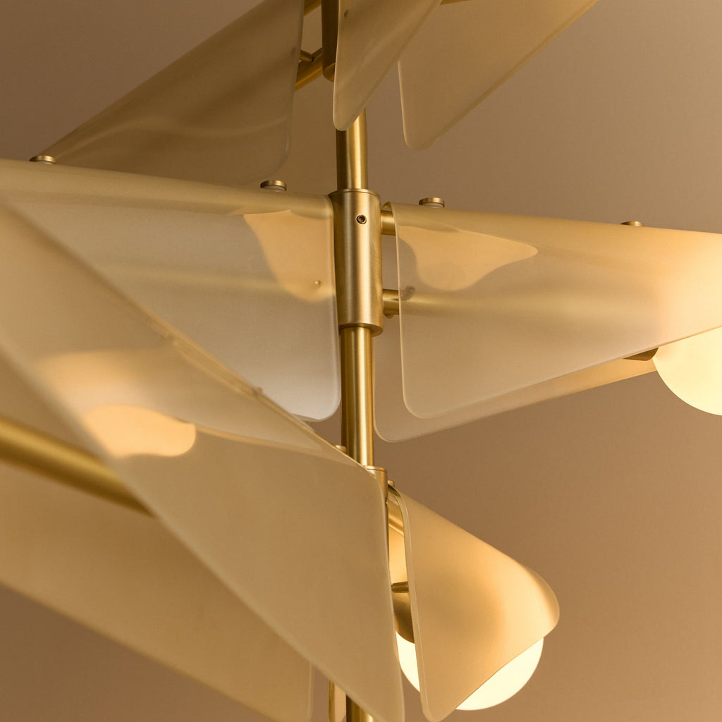 Tala Sycamore Chandelier 5 Tiers in Dusk Pink close-up detail of the finish (view 3)