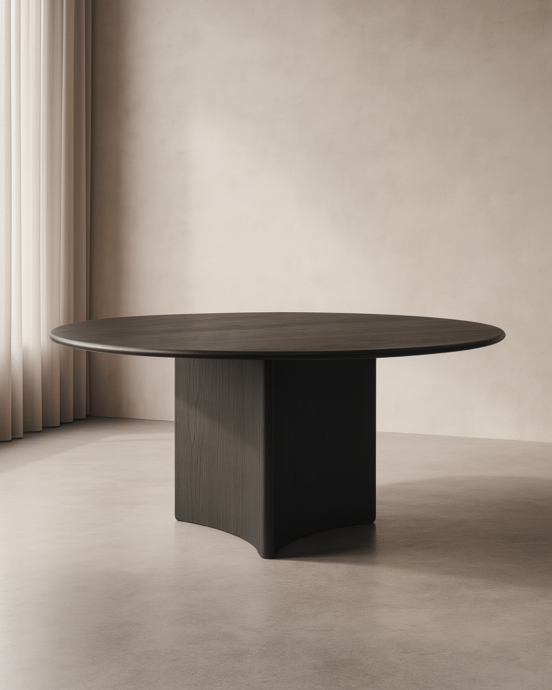 Tommy Franks Trinity smoked oak dining table, alternate view