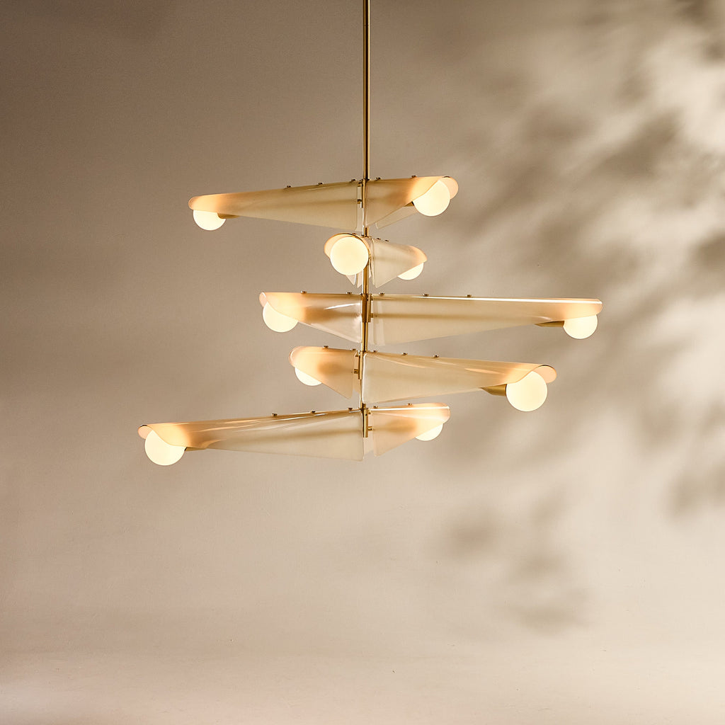Tala Sycamore Chandelier 5 Tiers in Dusk Pink (view 4)