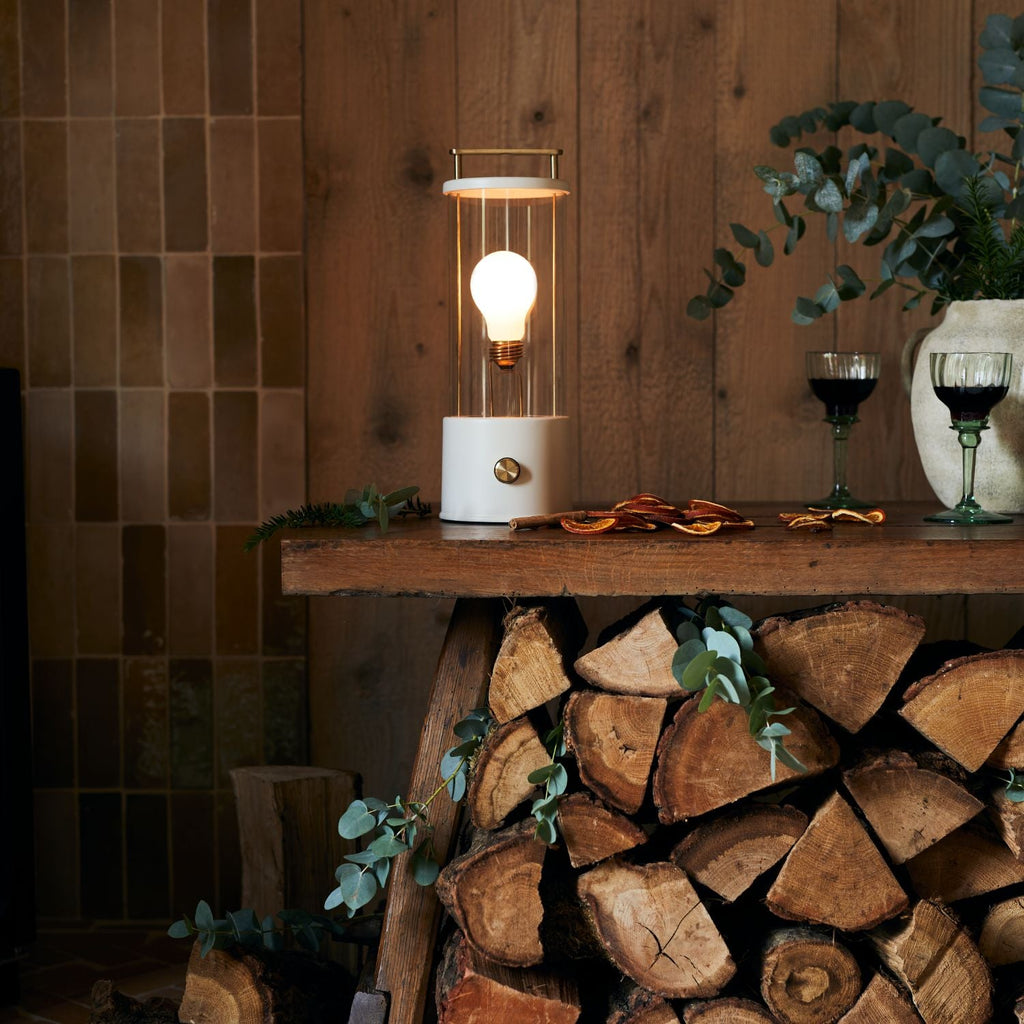 Tala The Muse 1.0 Portable Lamp in Candlenut White - Set of 2 in a styled interior setting (view 4)