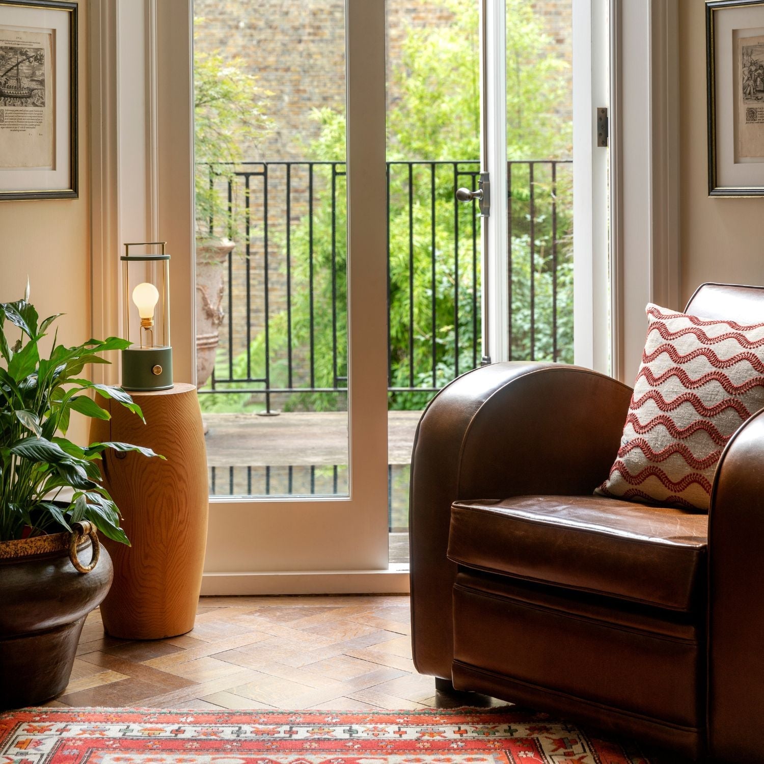 Tala The Muse 1.0 Portable Lamp in Pleasure Garden Green - Set of 2 in a styled interior setting