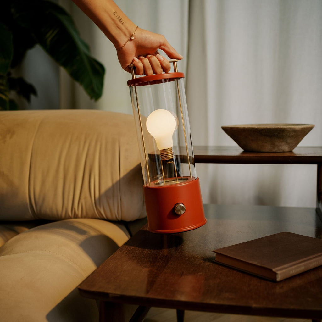 Tala The Muse Portable Lamp in Pomona Red in a styled interior setting