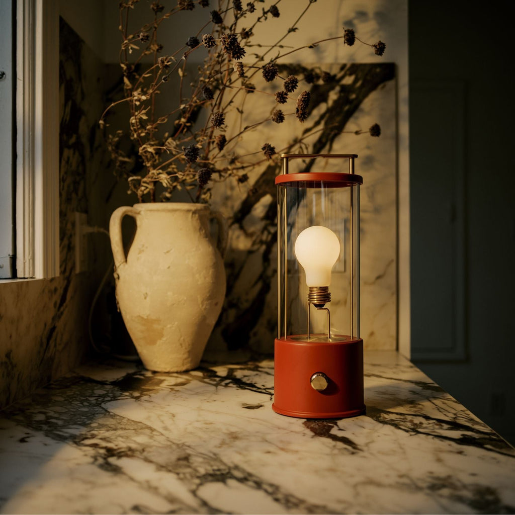 Tala The Muse Portable Lamp in Pomona Red in a styled interior setting (view 2)