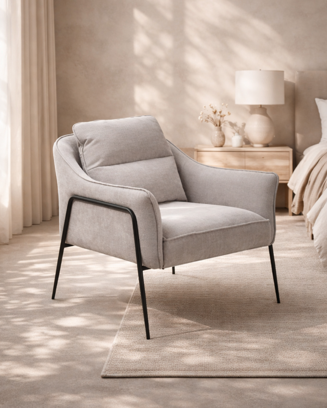 Tommy Franks Torsion II lounge chair in Giselle Cool Grey