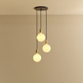 Triple Pendant in Brass + Sphere IV