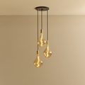 Triple Pendant in Brass + Voronoi II