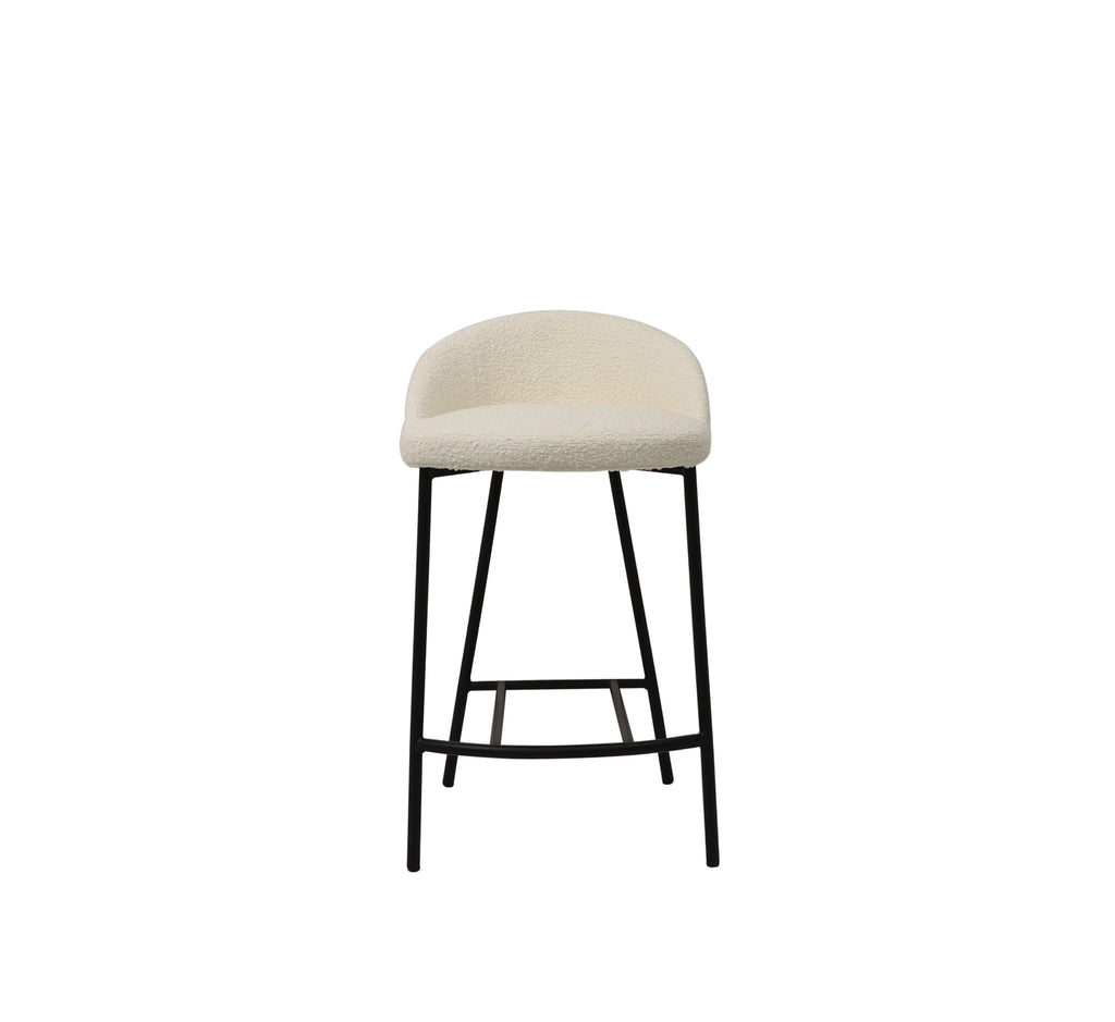 Tommy Franks Tux bouclé counter stool, alternate view