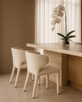 Vela Dining Chair - Chex Polar Bouclé