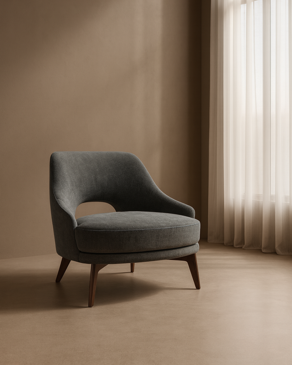 Tommy Franks Verna lounge chair in steel