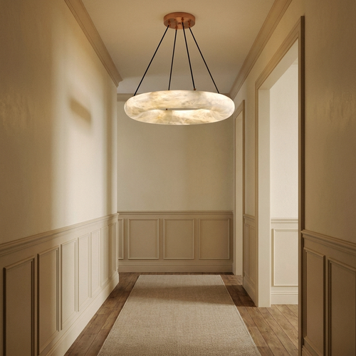 Araco Lumière Frozen Vector natural alabaster pendant light, alternate view
