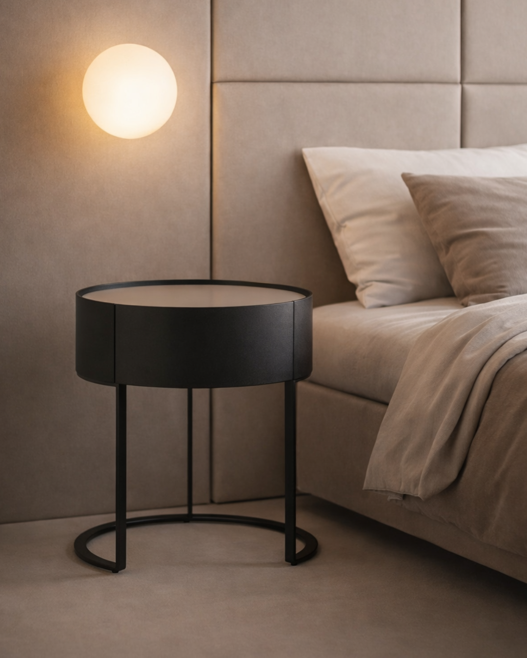 Tommy Franks Verge bedside table in black oak