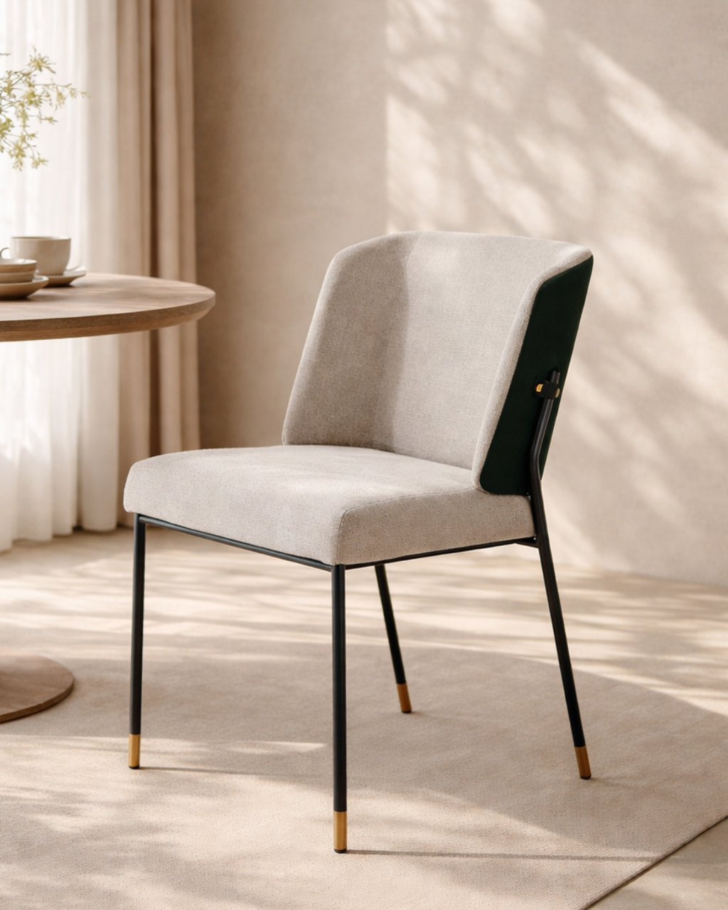 Tommy Franks Victor dining chairs in Enzimi cream, set of two