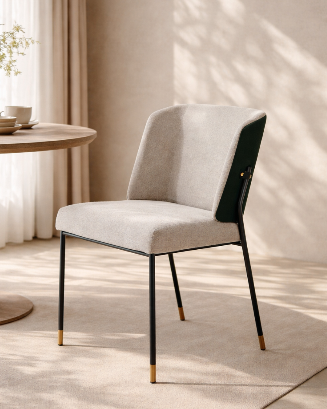 Tommy Franks Victor dining chairs in Enzimi cream, set of two