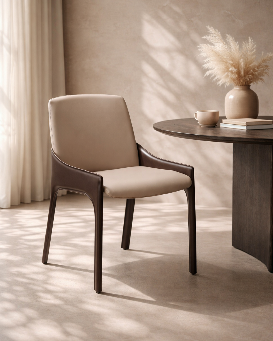 Tommy Franks Villa dining chairs in dark marble, set of two