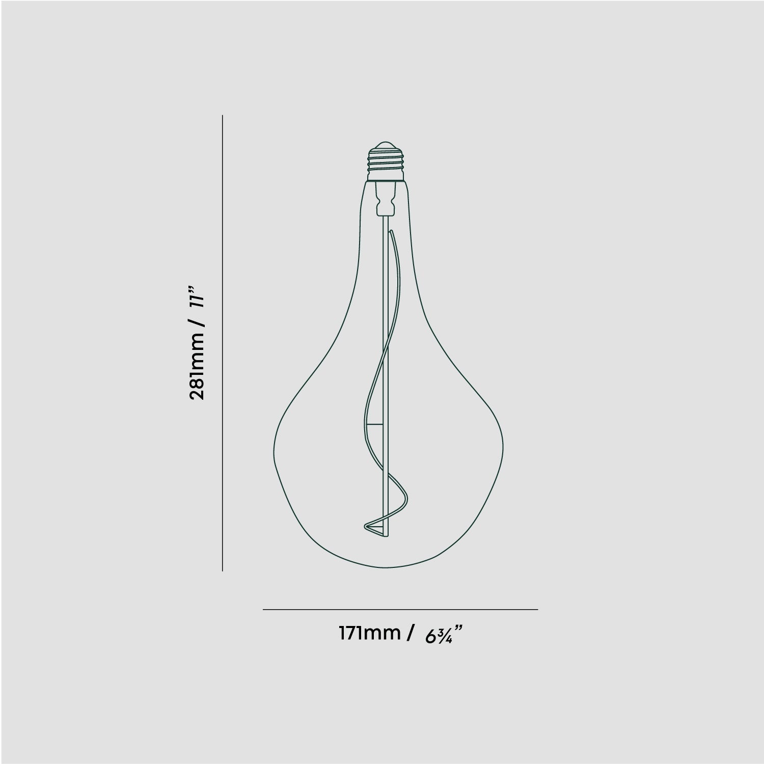 Tala Five Pendant in Graphite + Voronoi II dimensions diagram