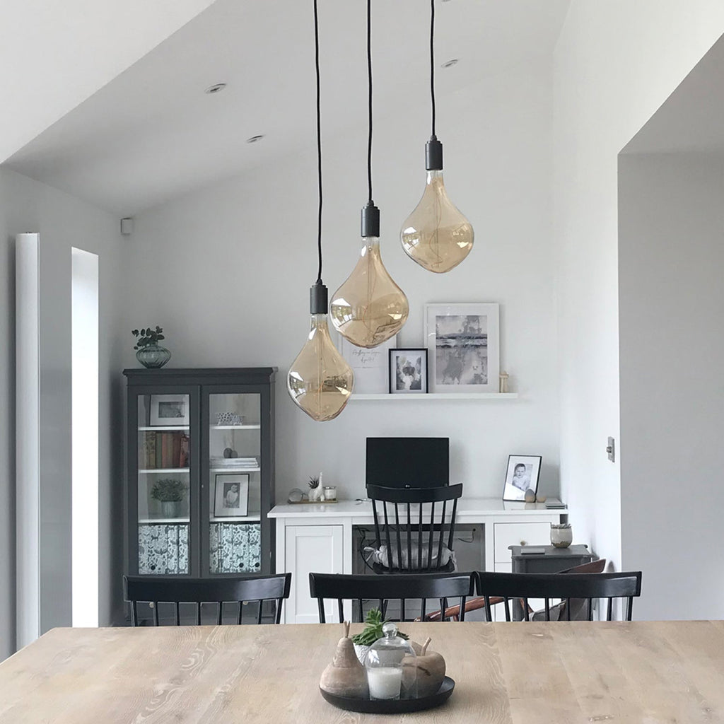 Tala Voronoi II Pendant Light in Graphite - Set of 3 in a styled interior setting (view 2)