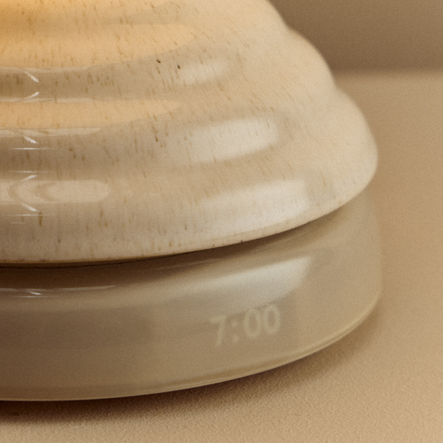 Tala Wake Sleep Light in Pebble White close-up detail of the finish