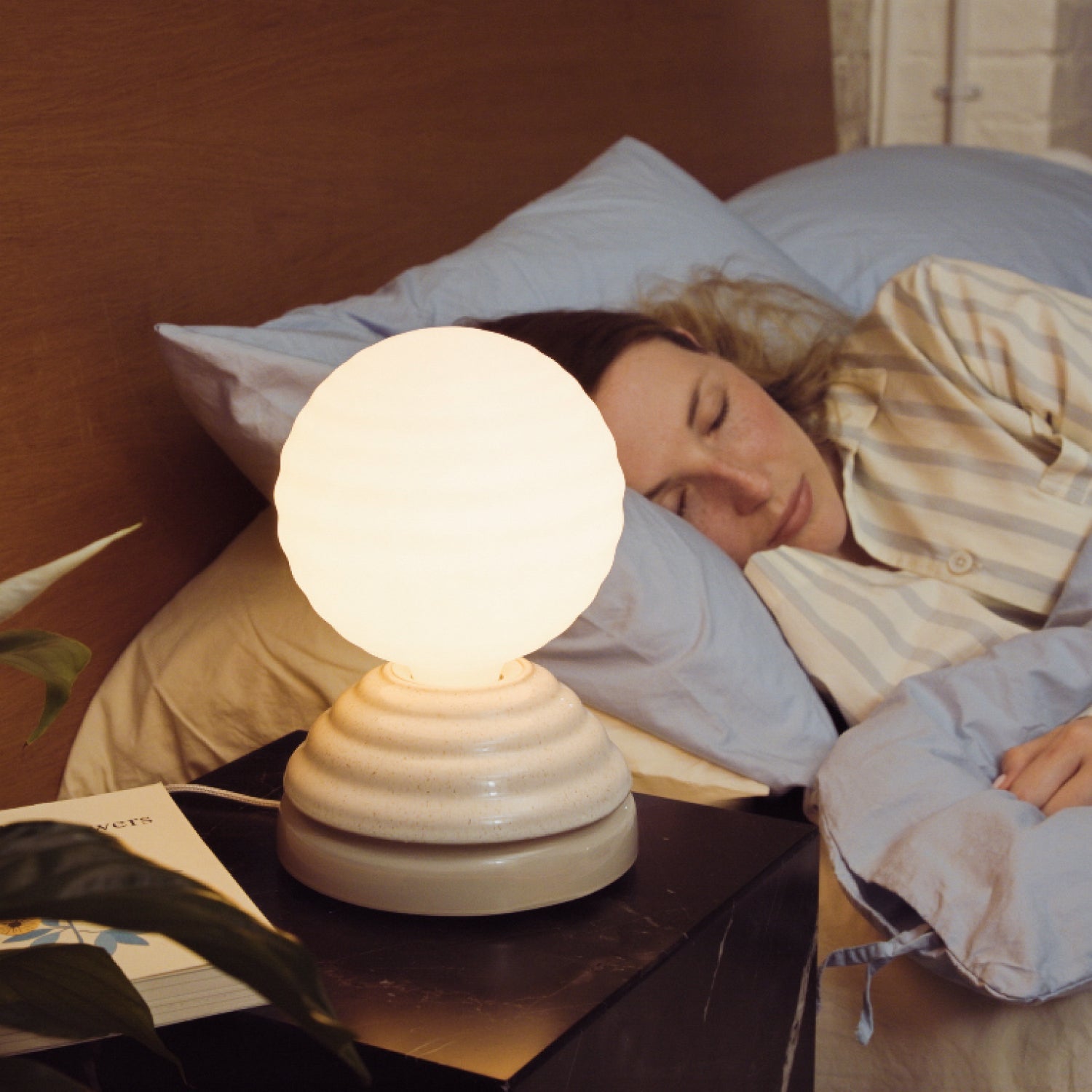 Tala Wake Sleep Light in Pebble White (view 2)