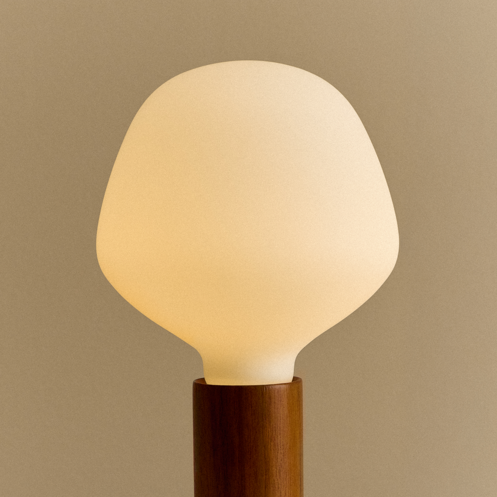 Tala Knuckle Table Lamp in Walnut + Enno close-up detail of the finish (view 2)
