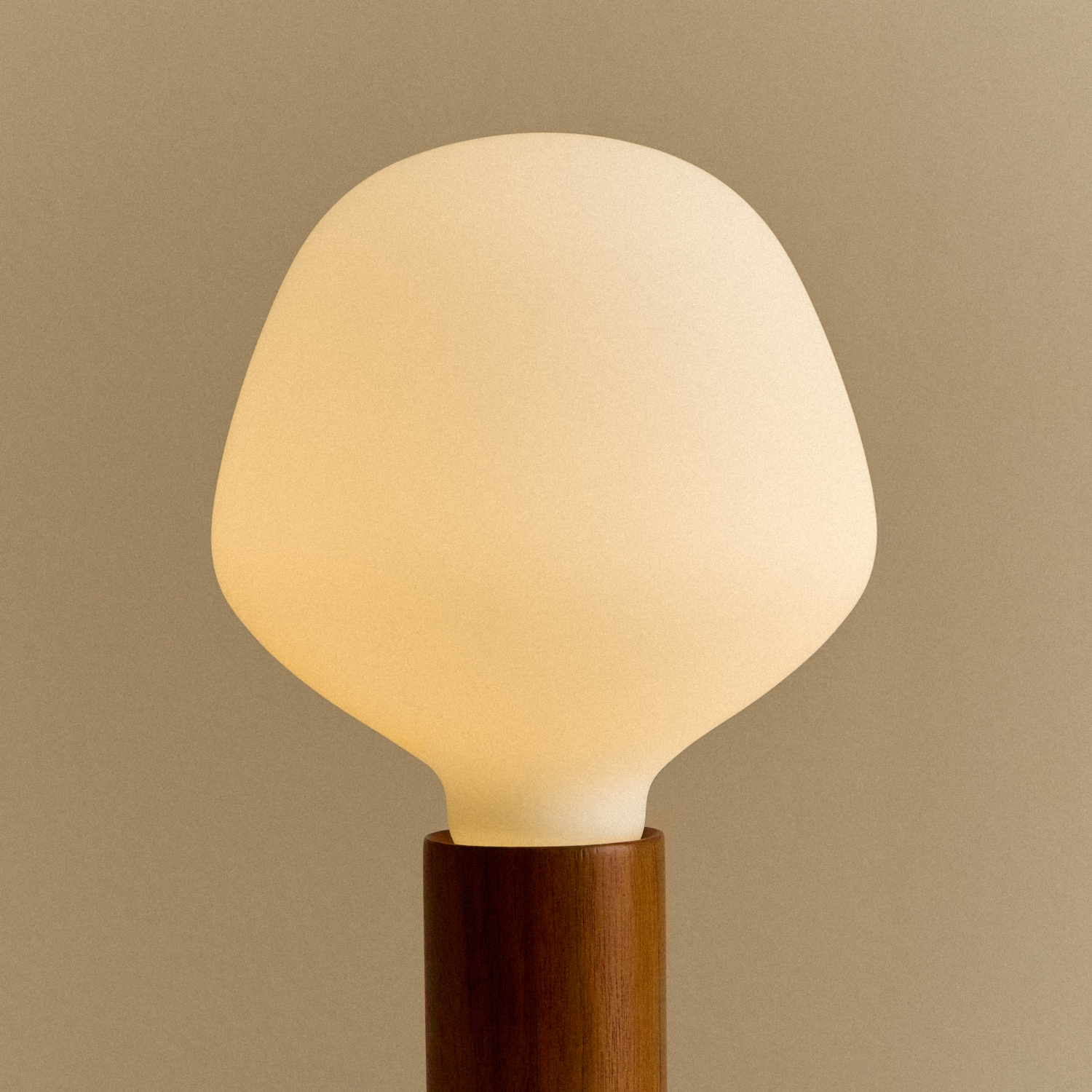 Tala Knuckle Table Lamp in Walnut + Enno close-up detail of the finish (view 2)