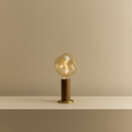 Knuckle Table Lamp in Walnut + Voronoi I