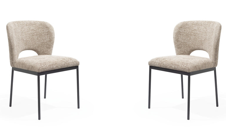 Tommy Franks Wolfie taupe dining chairs, alternate view