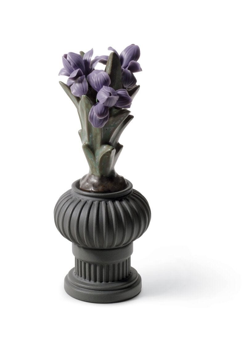 Lladro Iris Flowers Pot for Warrior Boy Figurine
