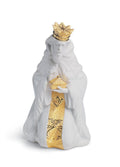 Lladro King Gaspar Nativity Figurine Golden Lustre
