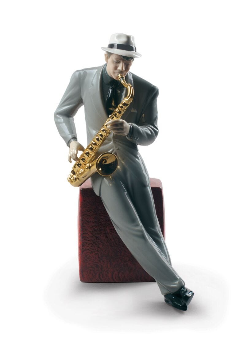 Lladro Jazz Saxophonist Figurine