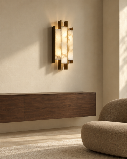 Araco Lumière Frozen Aero Alabaster LED Wall Light