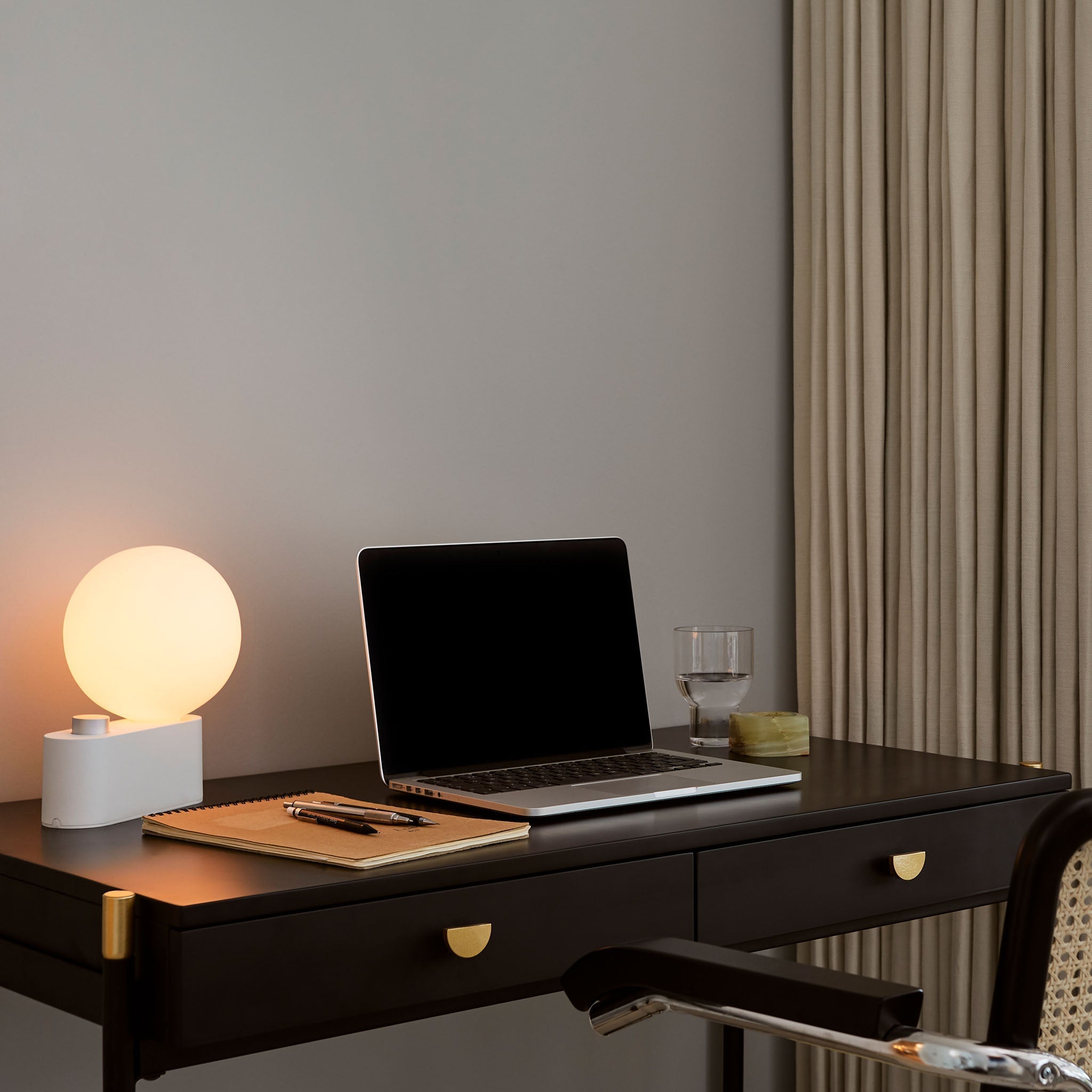 Tala Alumina Multi-Use Lamp in Chalk shown unlit