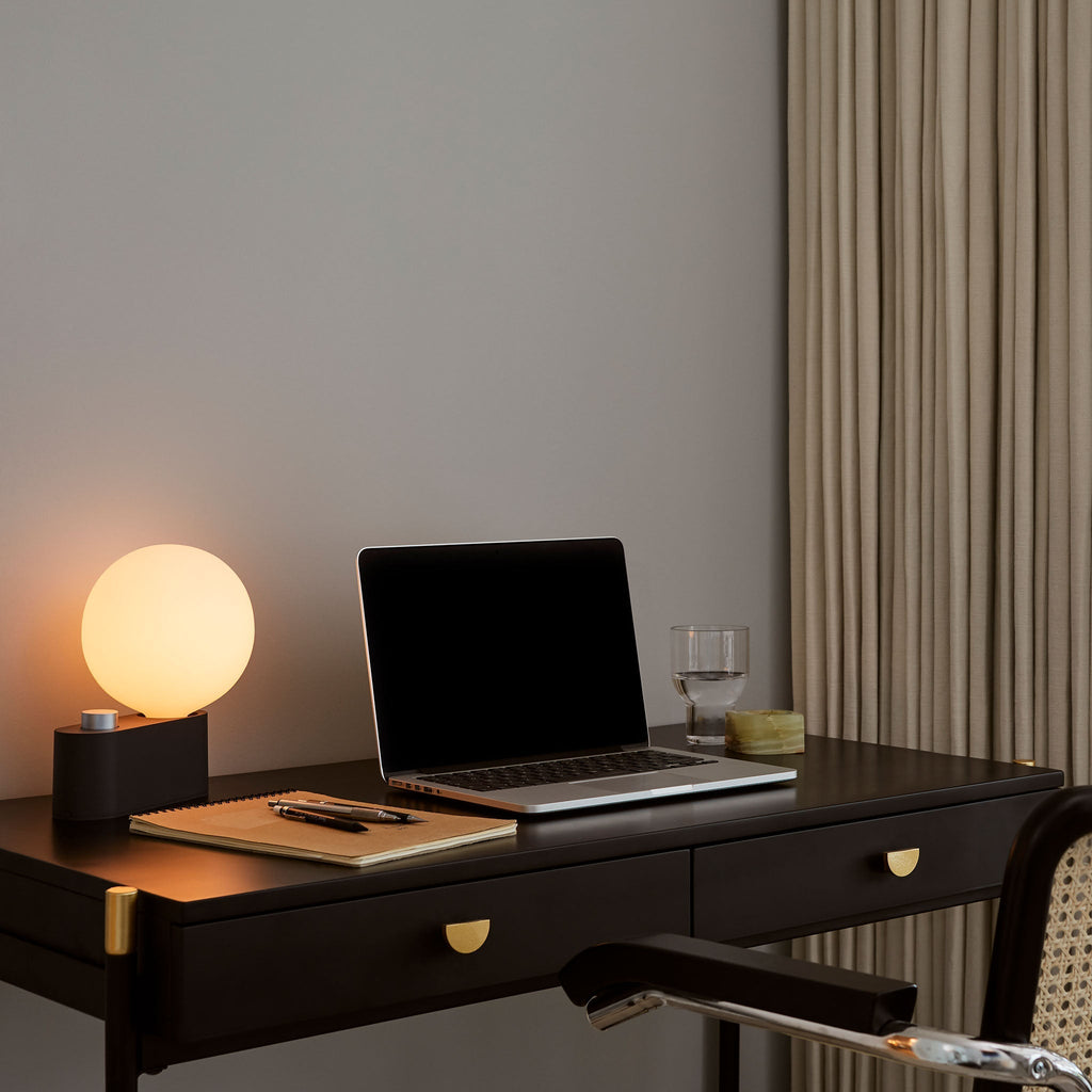 Tala Alumina Multi-Use Lamp in Charcoal shown unlit