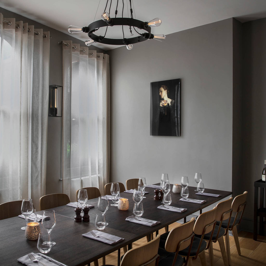 Buster + Punch Hero Light in a private dining room